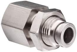 SMC KQG2E07N02 (KQG2E07-N02) Stainless Steel 316 One-Touch Fitting Bulkhead Connector