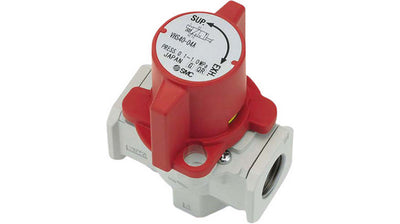 SMC VHS40F04AS (VHS40-F04A-S) - Pressure Relief 3 Port Valve With Locking Holes, Built-In Silencer EXH Port, G1/2 Port