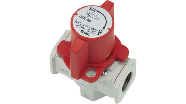 SMC VHS40F04AS (VHS40-F04A-S) Pressure Relief 3 Port Valve With Locking Holes