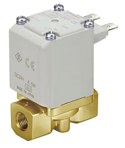 SMC VX212MZ2AA - Direct Operated 2 Port Solenoid Valve for Water, 1/4 Port, 24 VDC Coil