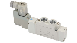 SMC VQZ32515YOS1 (VQZ3251-5YOS1) - 5 Port Solenoid Valve, 2 Position Double, Base Mounted