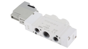 SMC SY51205YO01FX10Q (SY5120-5YO-01F-X10-Q) - 5 Port Solenoid Valve, 24 VDC Coil, X10 Through-hole Side Mounting