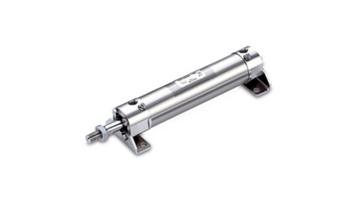 SMC CDG5BN25TFSV50 (CDG5BN25TFSV-50) - Stainless Steel Round Body Air Cylinder, 25mm Bore, 50mm Stroke