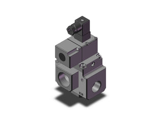 SMC VP3165V105DA1 (VP3165V-105DA1) - Large Size 3 Port Solenoid Valve, 1 inch Port, External Pilot