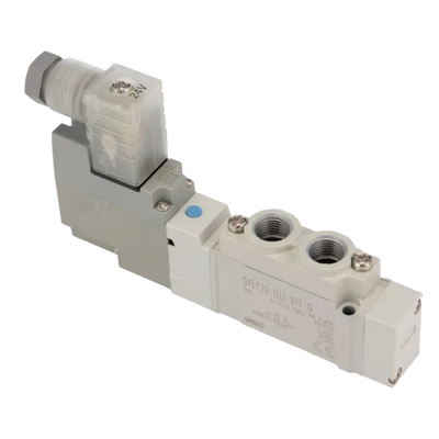 SMC SY51203DZ01FQ (SY5120-3DZ-01F-Q) - 5 Port Solenoid Valve, 110 VAC Coil, G1/8 Port