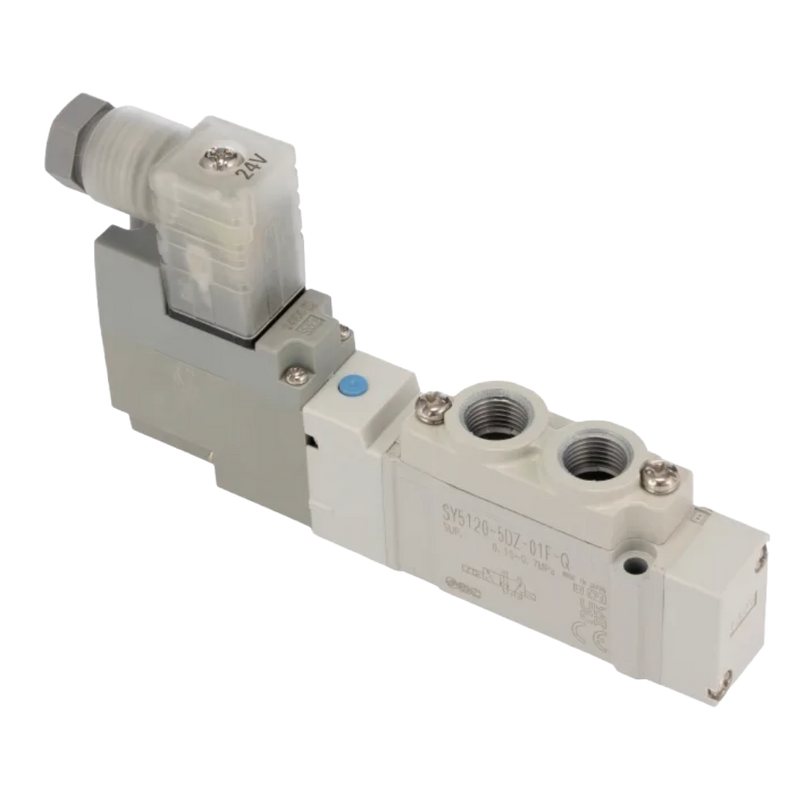 SMC SY51203DZ01FQ (SY5120-3DZ-01F-Q) 5 Port Solenoid Valve