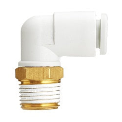 SMC KQ2L0602AS (KQ2L06-02AS) - One-Touch Fitting Male Elbow, Ø6 mm Tube O.D., R1/4 Male Thread