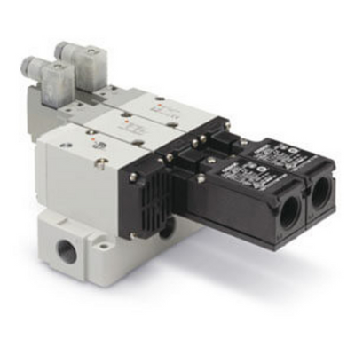 SMC VP5445DZ103FX538 (VP544-5DZ1-03F-X538) - ISO 13849-1 Certified 3 Port Solenoid Valve / Residual Pressure Release Valve, ISO 13849-1 Certified, Dual Residual Pressure Release