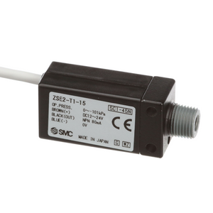 SMC ZSE2T115 (ZSE2-T1-15) - Compact Pressure Switch for Vacuum, NPTF 1/8 Port, NPN Output