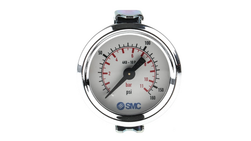 SMC 4K8-10 (4K810) - Pressure Gauge, 0-10 bar, R1/8 connection