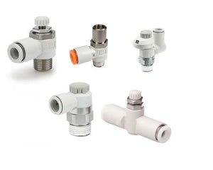 SMC AS2201F0208W2 (AS2201F-02-08-W2) - Speed Controller, R1/4 x ø8mm one-touch, elbow speed controller