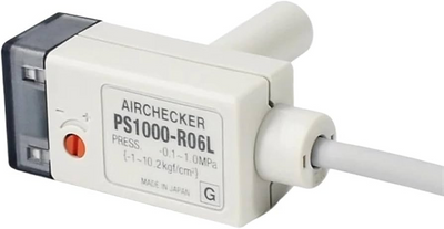 SMC PS1000R06LQ (PS1000-R06L-Q) - Air Checker Electronic Pressure Switch, 6 mm Plug-in Port, 3 m Lead Wire