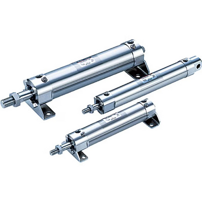 SMC CDG5BN50TFSV120 (CDG5BN50TFSV-120) - Stainless Steel Round Body Air Cylinder, 50mm Bore, 120mm Stroke