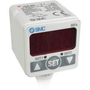 SMC ISE400162L (ISE40-01-62L) - High-Precision Digital Pressure Switch, R1/8 Port, 3 m Lead Wire