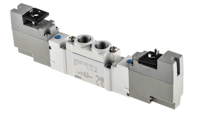 SMC SY54205YO01FQ (SY5420-5YO-01F-Q) - 5-Port Solenoid Valve, 5/3 Exhaust Center Solenoid, G1/8 Port