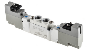 SMC SY54205YO01FQ (SY5420-5YO-01F-Q) - 5-Port Solenoid Valve, 5/3 Exhaust Center Solenoid, G1/8 Port