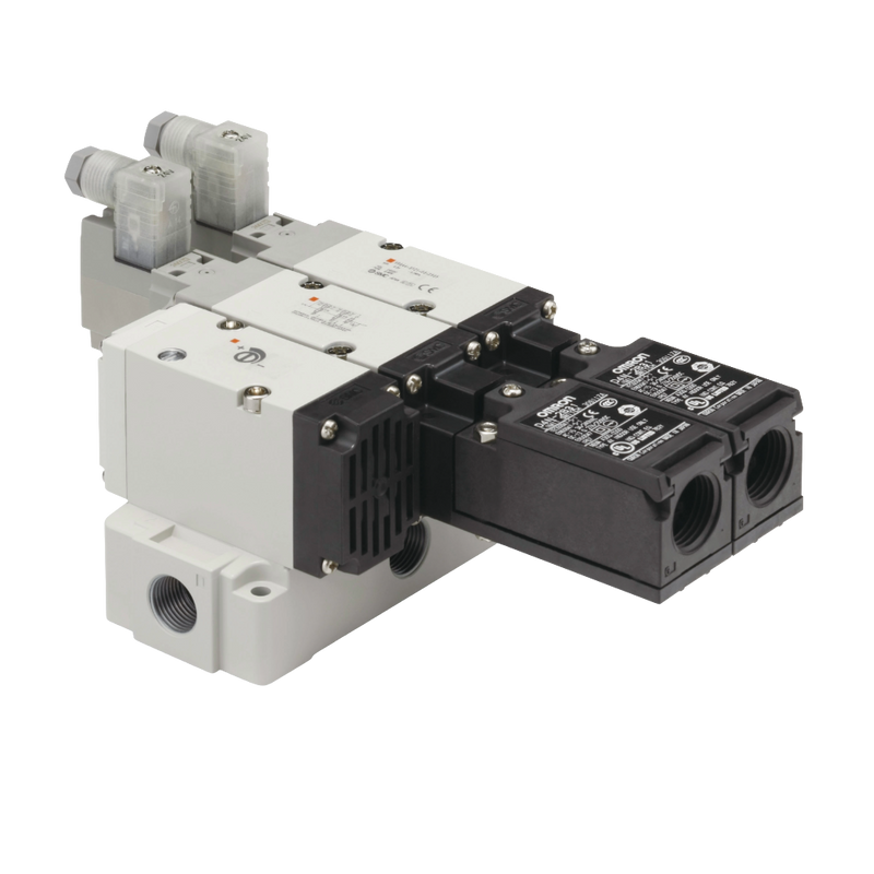 SMC VP7445YZ104FMX585 (VP744-5YZ1-04F-M-X585) Dual Pressure Relief Valve