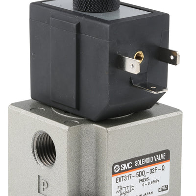 SMC EVT3175DO02FQ (EVT317-5DO-02F-Q) - 3 Port Solenoid Valve, G 1/4 Port, 24 VDC