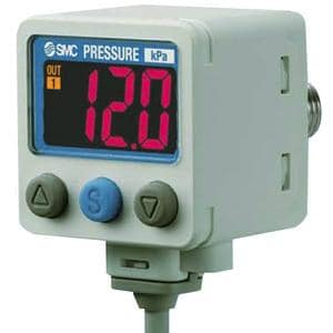SMC ZSE40A01YX531 (ZSE40A-01-Y-X531) - Digital Pressure Switch, PNP 2 Outputs with M12 Connector, R1/8 Port