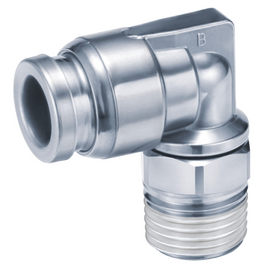 SMC KQG2L0801S (KQG2L08-01S) Stainless Steel 316 One-Touch Fitting Male Elbow