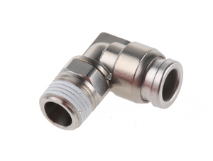 SMC KQG2L0601S (KQG2L06-01S) - Stainless Steel 316 One-Touch Fitting Male Elbow, Ø6 mm Tube O.D., R1/8 Male Thread With Seal