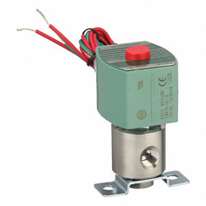 ASCO 8320G200 - 3-Way Direct-Acting Solenoid Valve, 1/4" NPT 3/2 Universal, Stainless Steel
